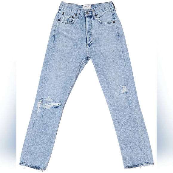 Agolde Riley High Rise Straight Jeans - Picture 1 of 11